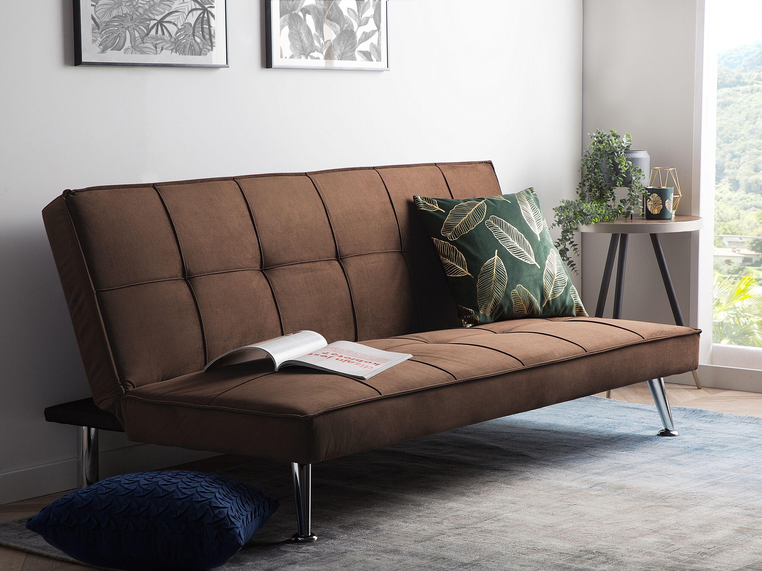 Beliani Schlafcouch aus Polyester Retro HASLE  