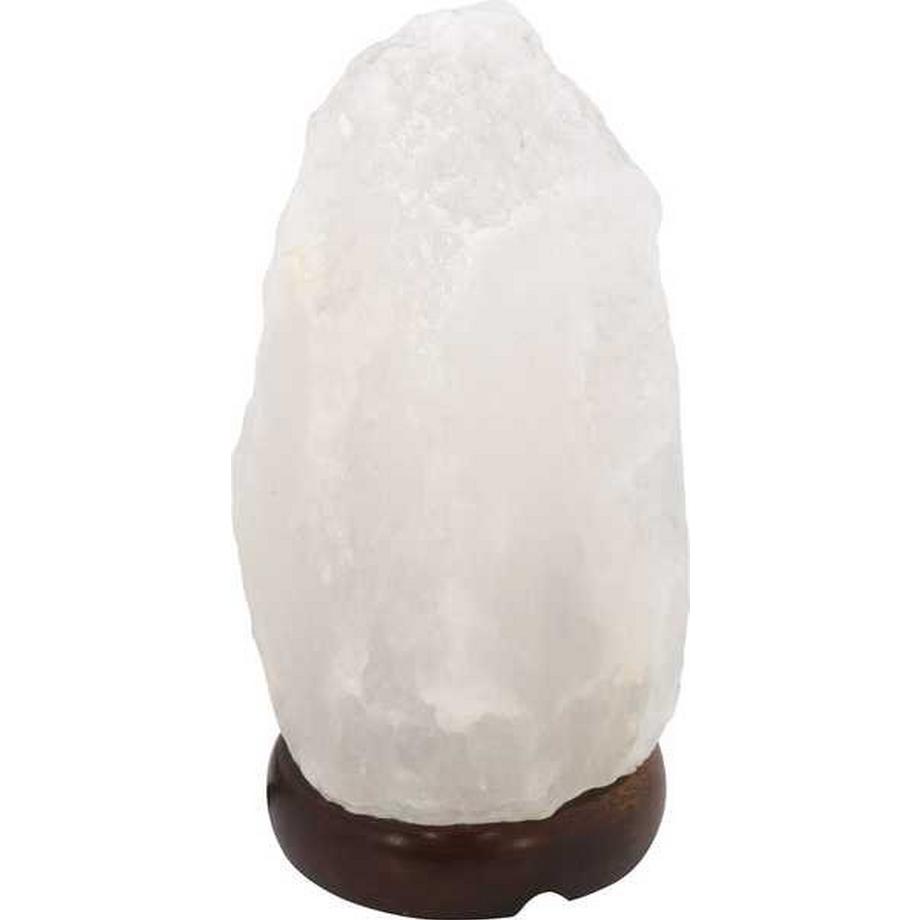 mutoni Lampe à poser Stone cristal de sel blanc 1xE14  