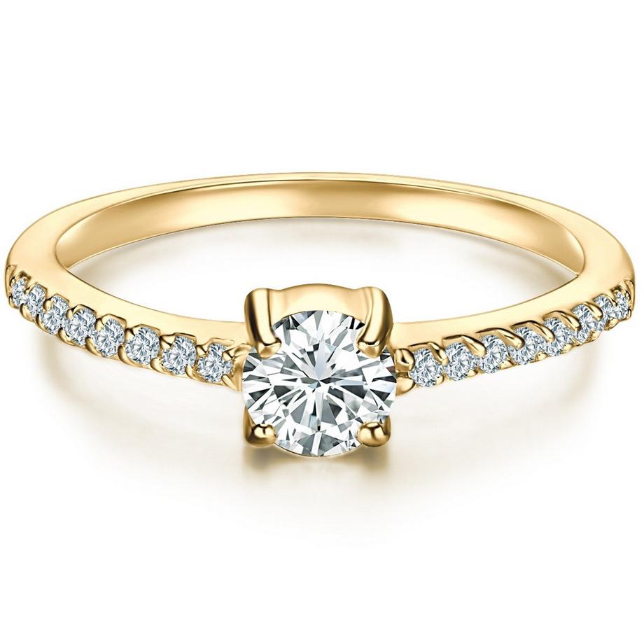 Solitärring Sterling Silber Zirkonia