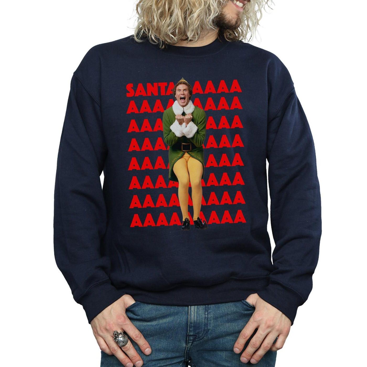 Elf Buddy Santa Rundhals-Sweatshirt  