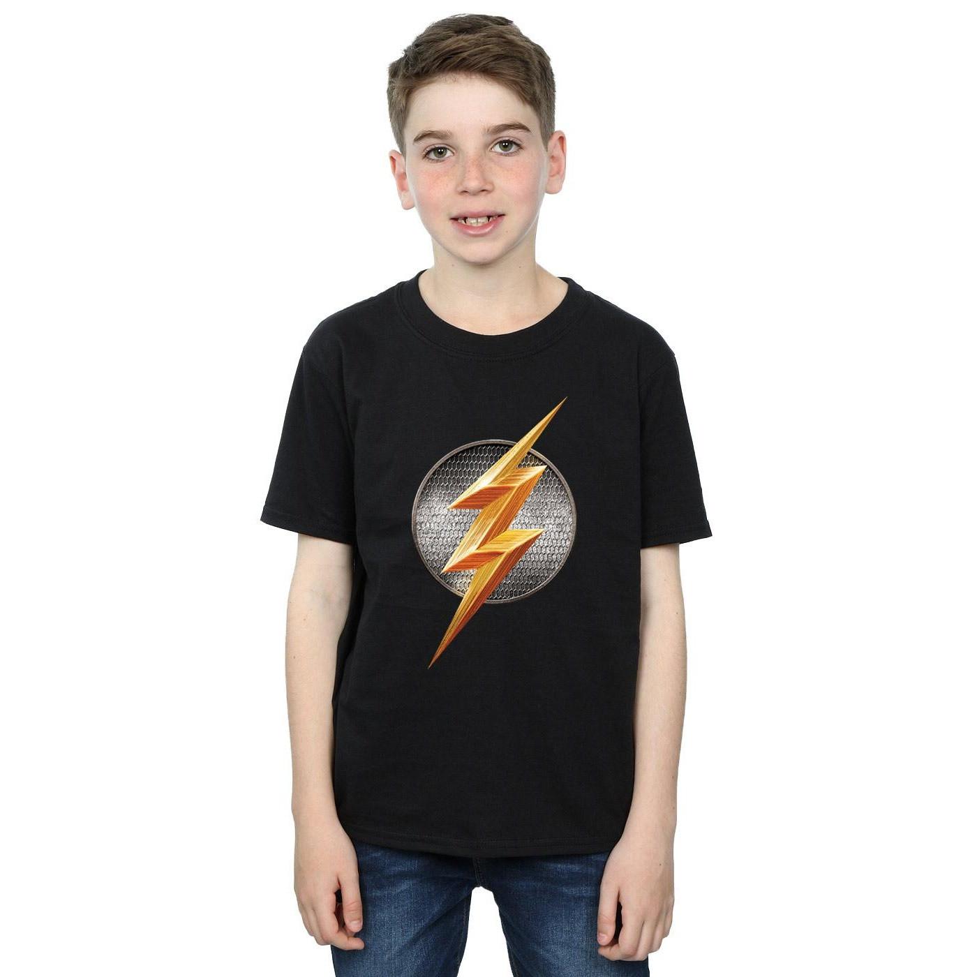 DC COMICS  Tshirt JUSTICE LEAGUE MOVIE FLASH EMBLEM 