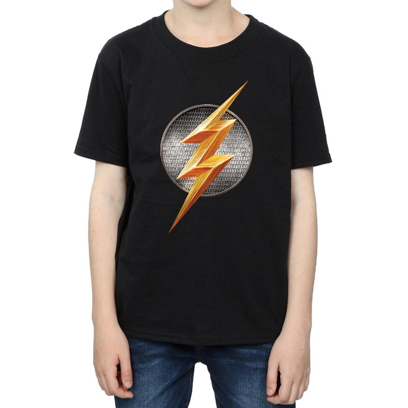 DC COMICS  Tshirt JUSTICE LEAGUE MOVIE FLASH EMBLEM 