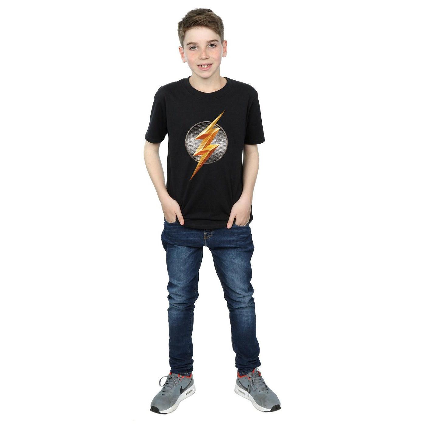 DC COMICS  Tshirt JUSTICE LEAGUE MOVIE FLASH EMBLEM 