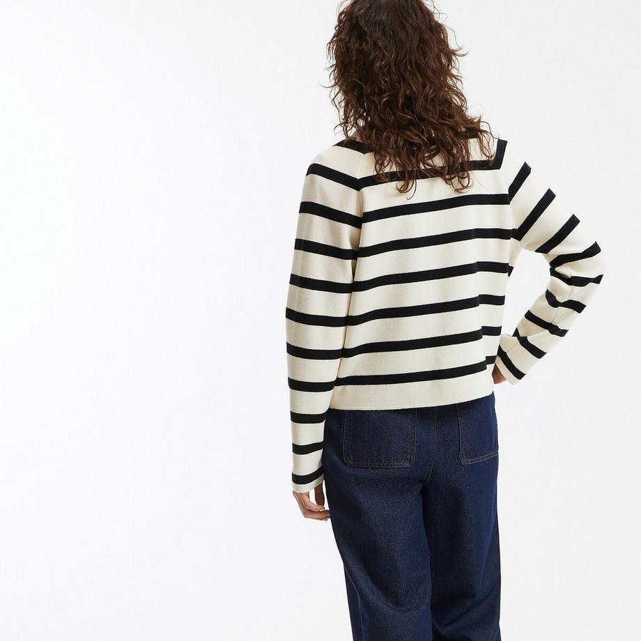 La Redoute Collections Signature Gestreifte Strickjacke  