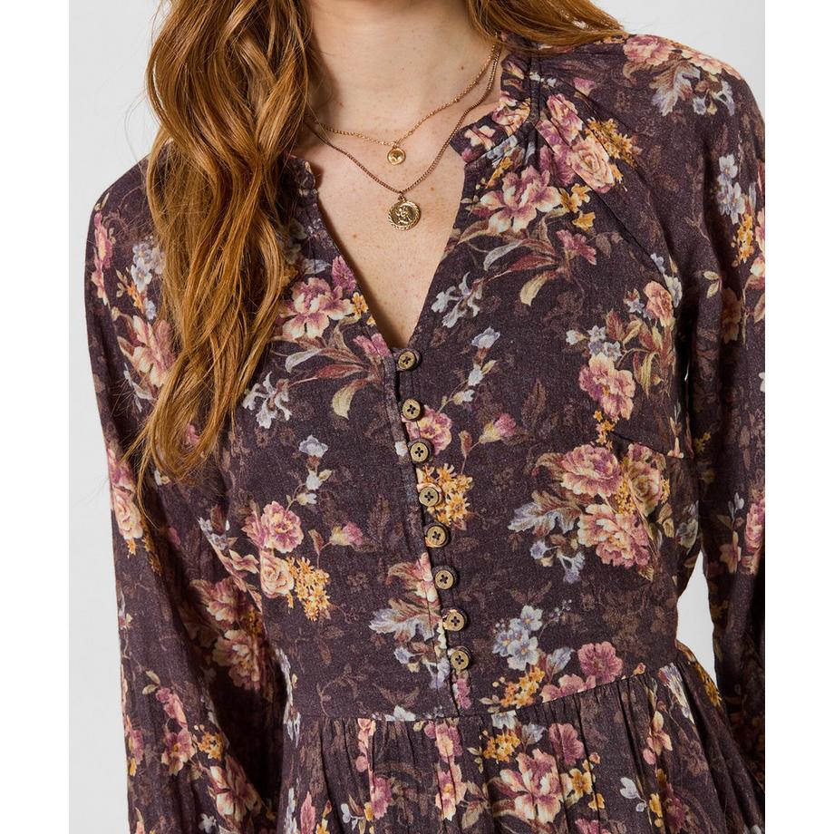 Joe Browns  Robe Mi-Longue à Ourlet Plongeant Fleurs Anciennes 