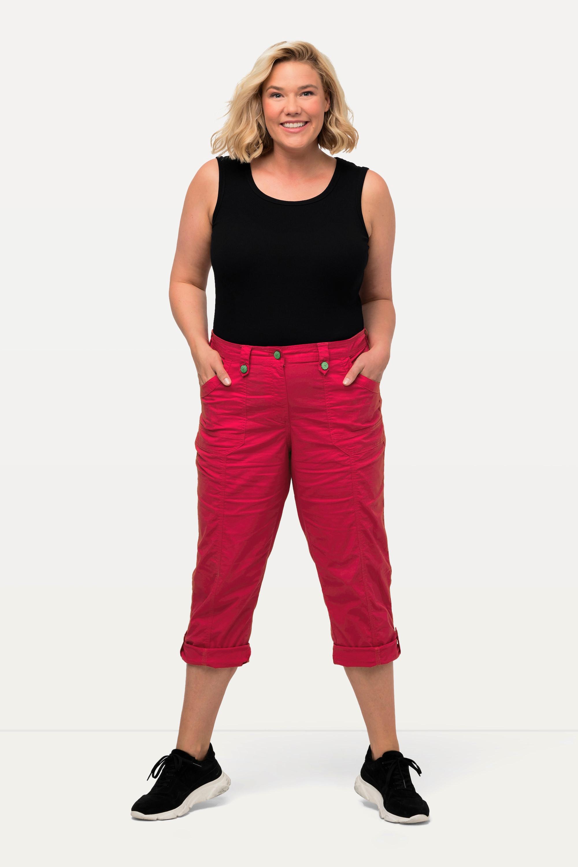 Ulla Popken  Pantalon cargo 7/8 avec attaches, taille confortable 