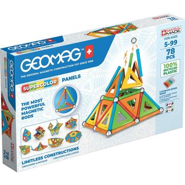 Supercolor magnetische Bausteine für Kinder, magnetisches Spielzeug, grüne Kollektion 100 % recyceltes Plastik, 78 Teile