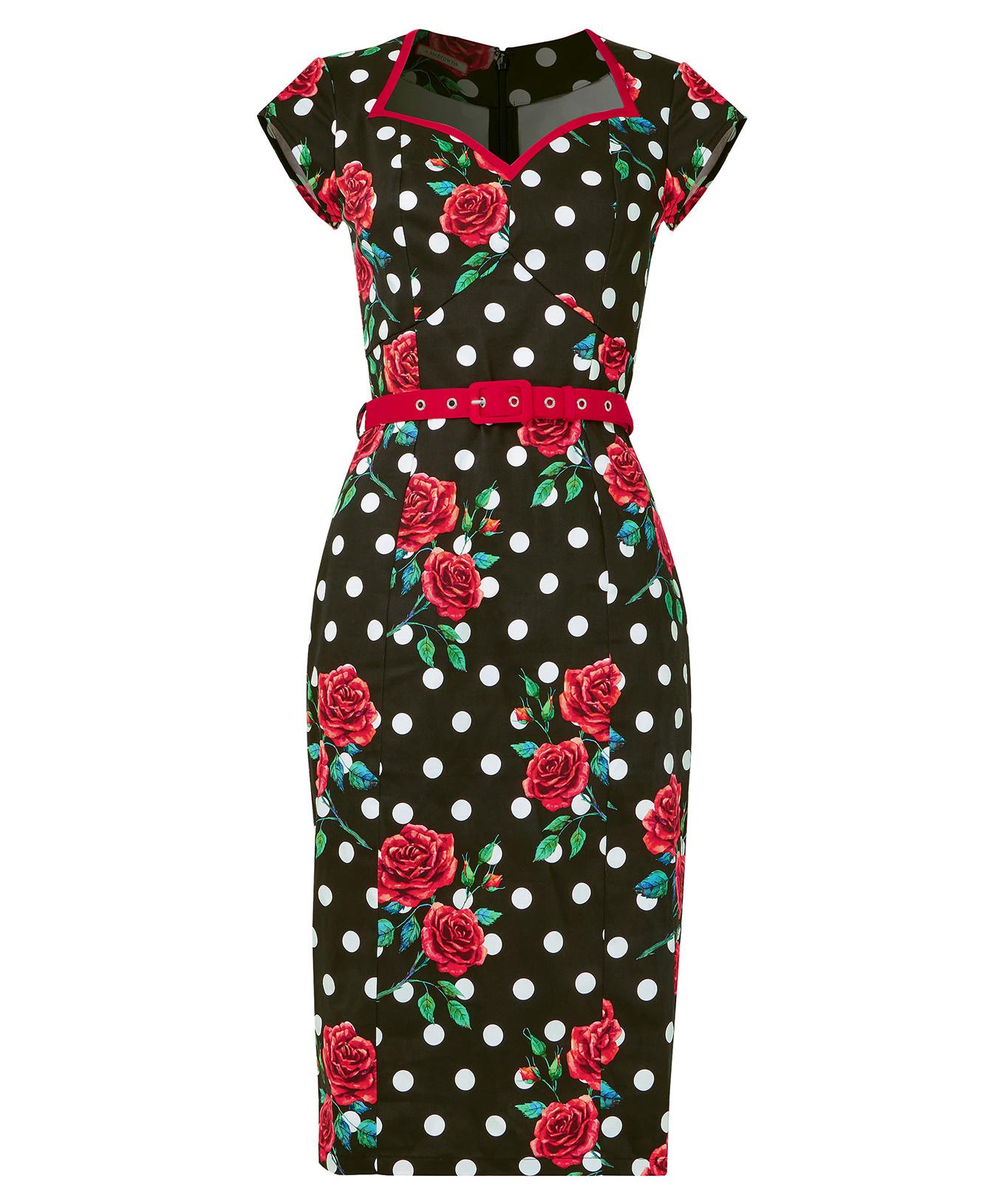 Joe Browns  Polka-Rosen-Bodycon-Kleid 