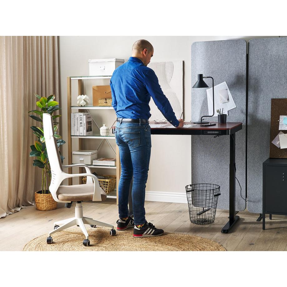 Beliani Scrivania elettrica regolabile in altezza en Pannello di fibre (LDF) Moderno KENLY  