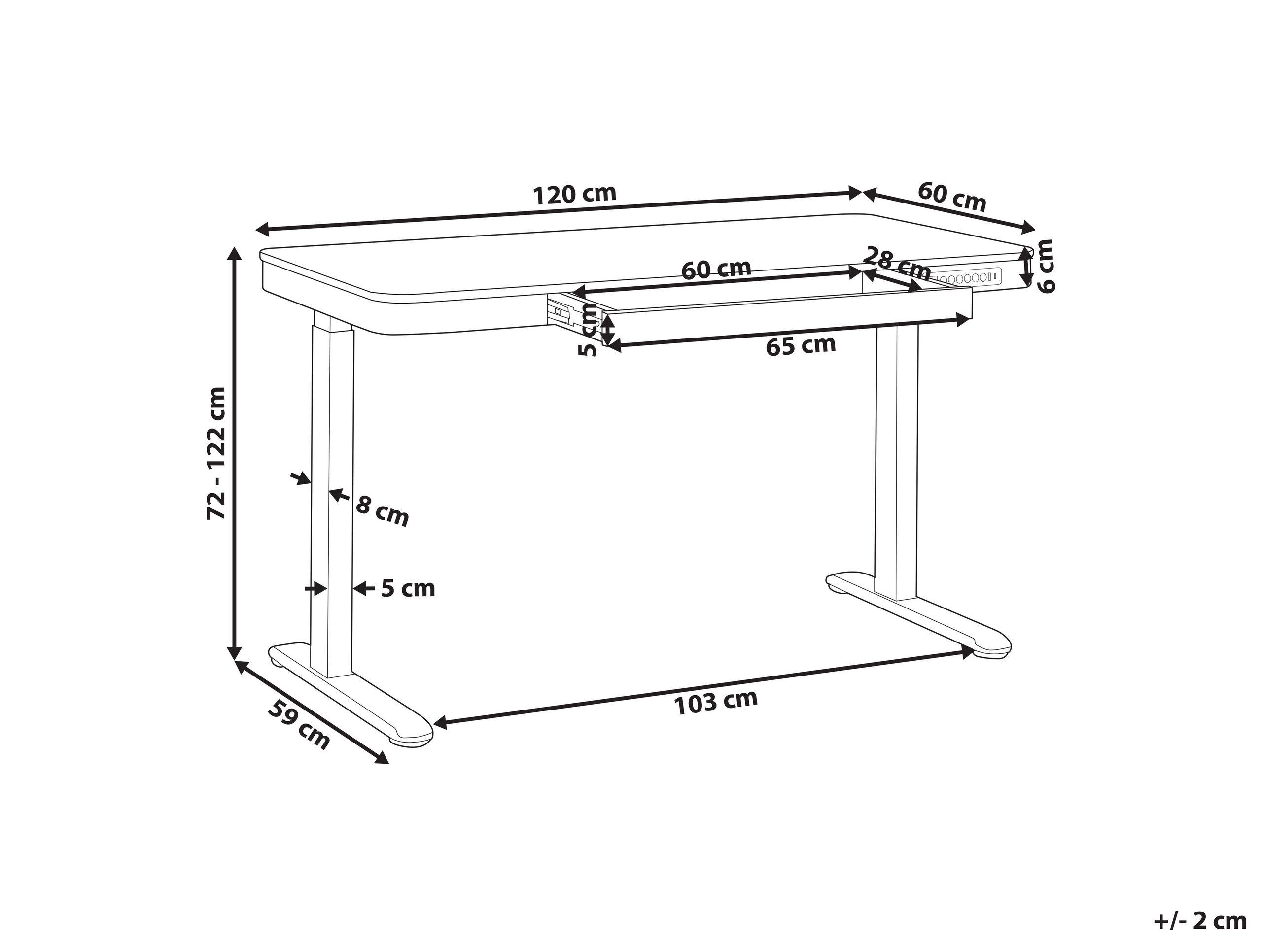 Beliani Schreibtisch aus Faserplatte Modern KENLY  