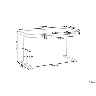 Beliani Schreibtisch aus Faserplatte Modern KENLY  