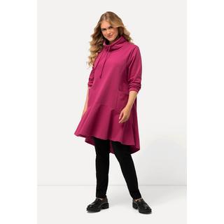 Ulla Popken  Longsweater, hinten länger, A-Linie, Stehkragen, Langarm 