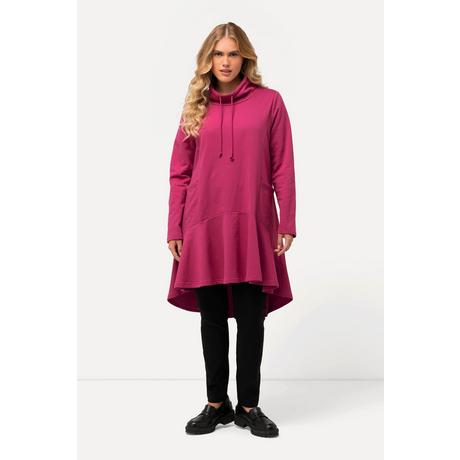 Ulla Popken  Longsweater, hinten länger, A-Linie, Stehkragen, Langarm 