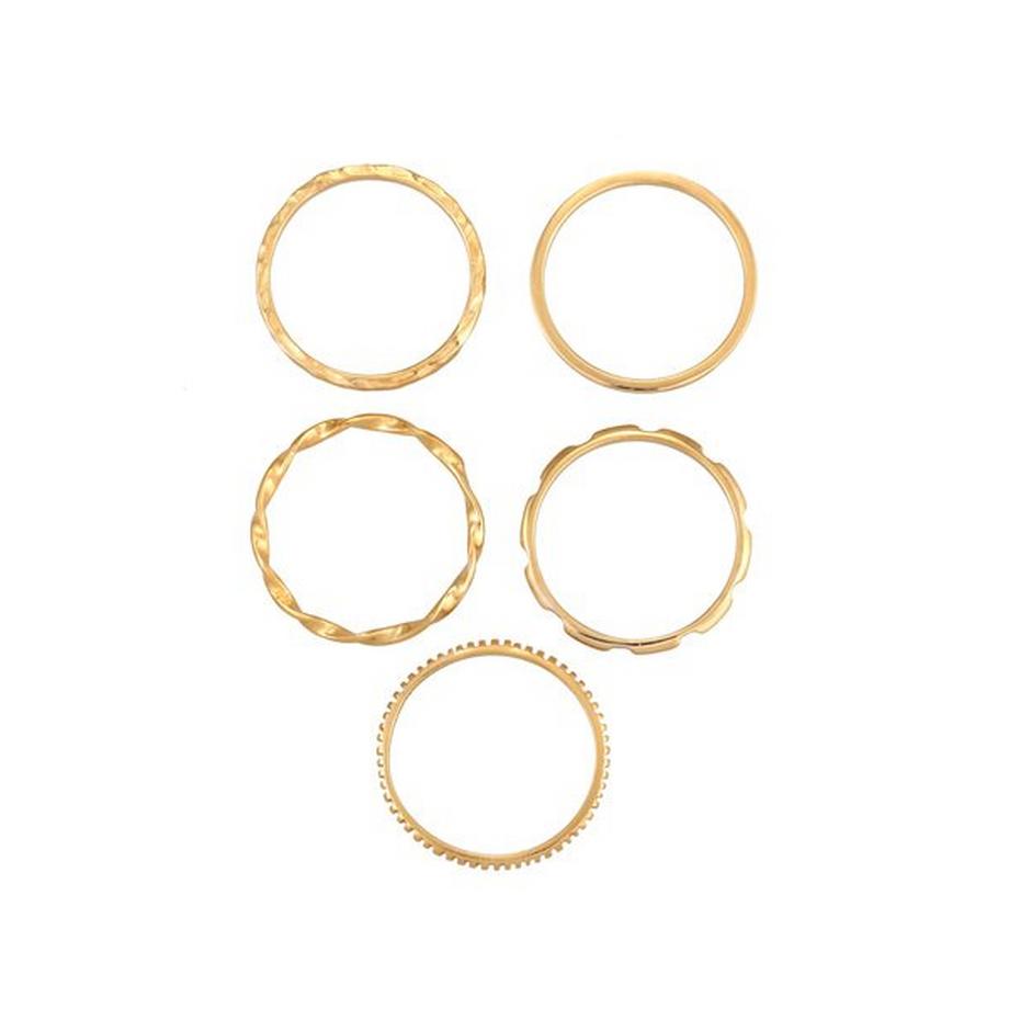 Elli  Bague Set De 5 Minimale Filigrane 