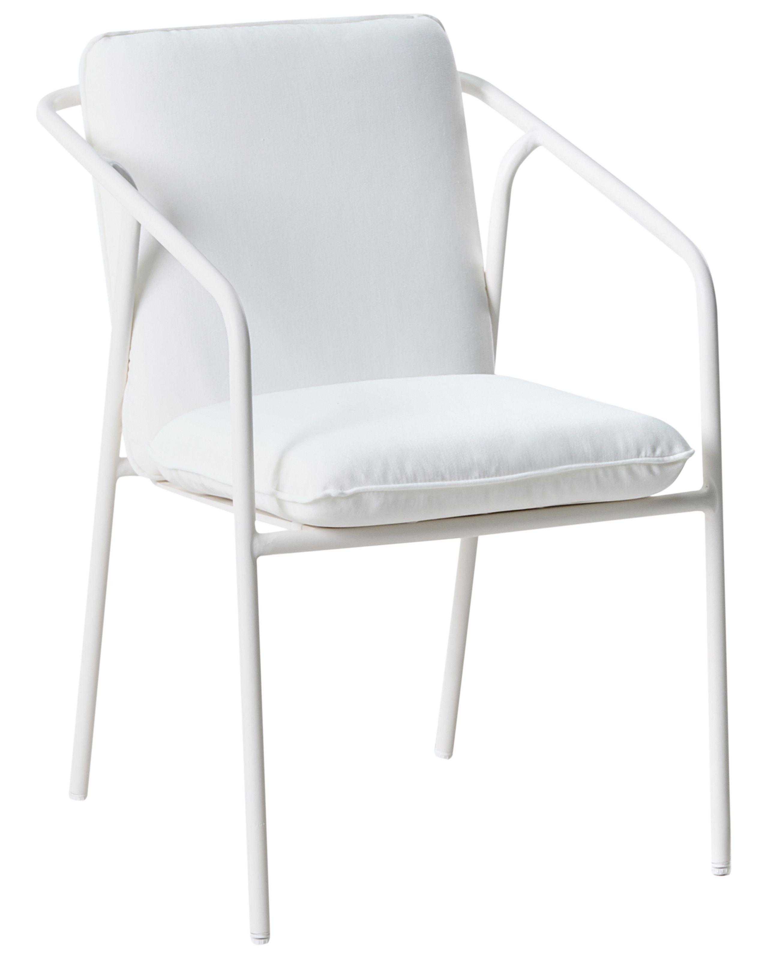 Beliani Set di 4 sedie da giardino con cuscini en Alluminio Minimalista ASCIANO  