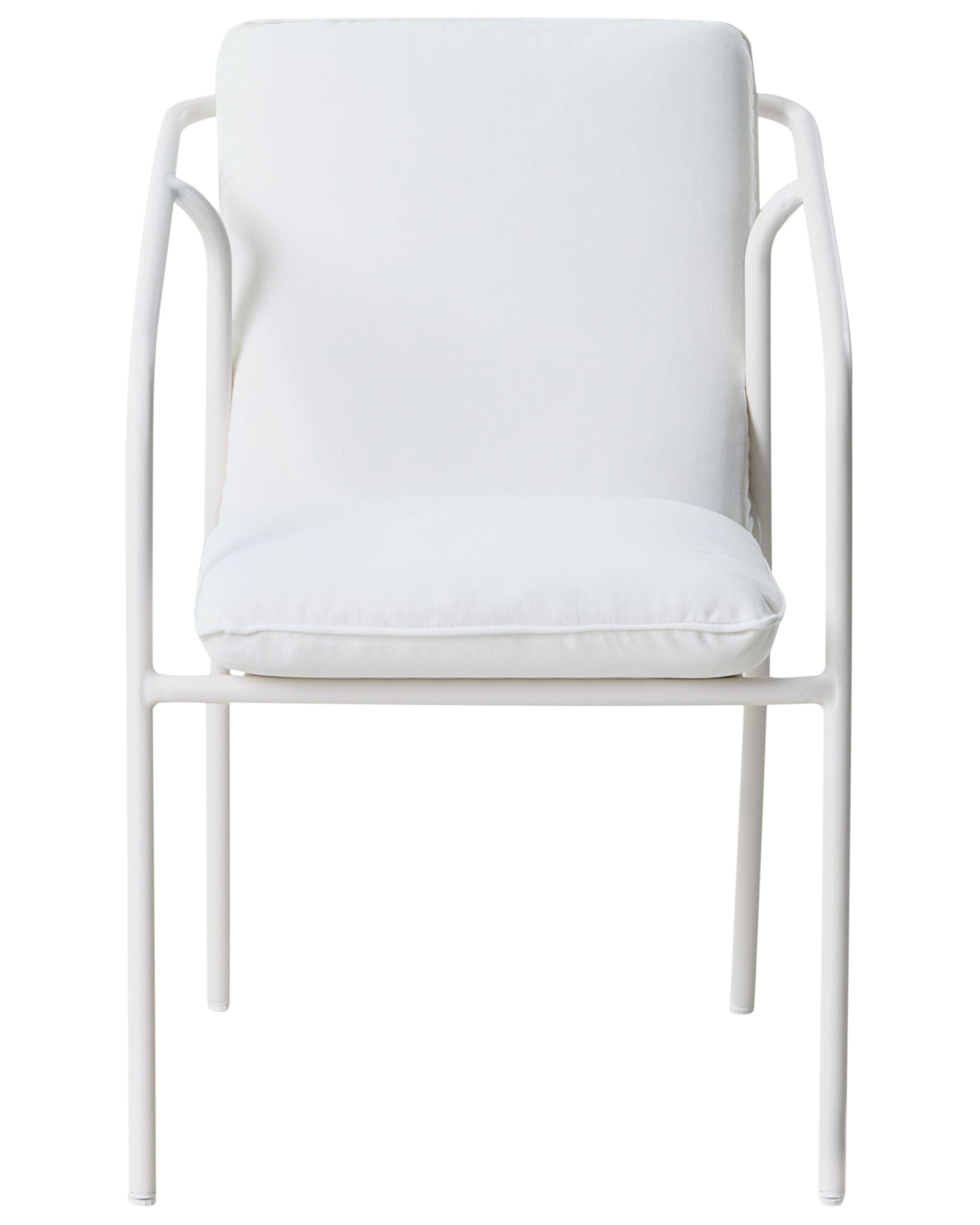 Beliani Set di 4 sedie da giardino con cuscini en Alluminio Minimalista ASCIANO  