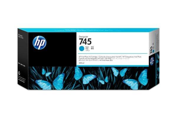Hewlett-Packard  HP Tintenpatrone 745 cyan F9K03A DesignJet Z5600 300ml 