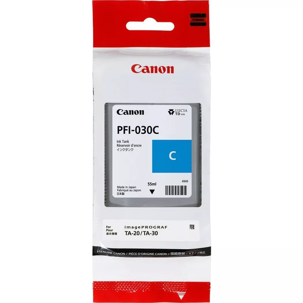 Canon – Tintenpatrone cyan PFI030C iPF TX-20 55ml, One Size