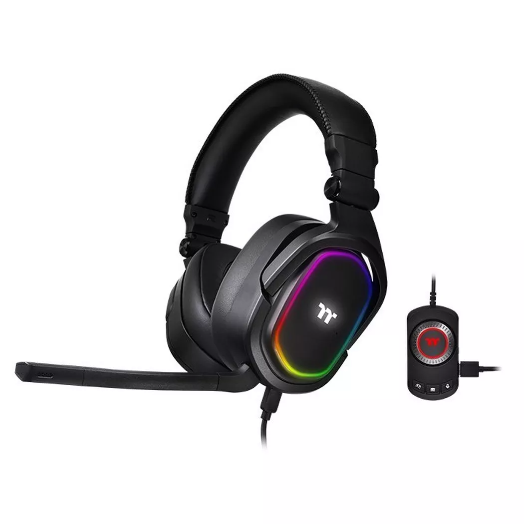 Thermaltake ARGENT H5 RGB Casque Avec fil Arceau Gaming Noir