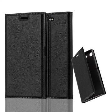 Housse compatible avec Sony Xperia XZ1 - Coque de protection avec fermeture magnétique, fonction de support et compartiment pour carte