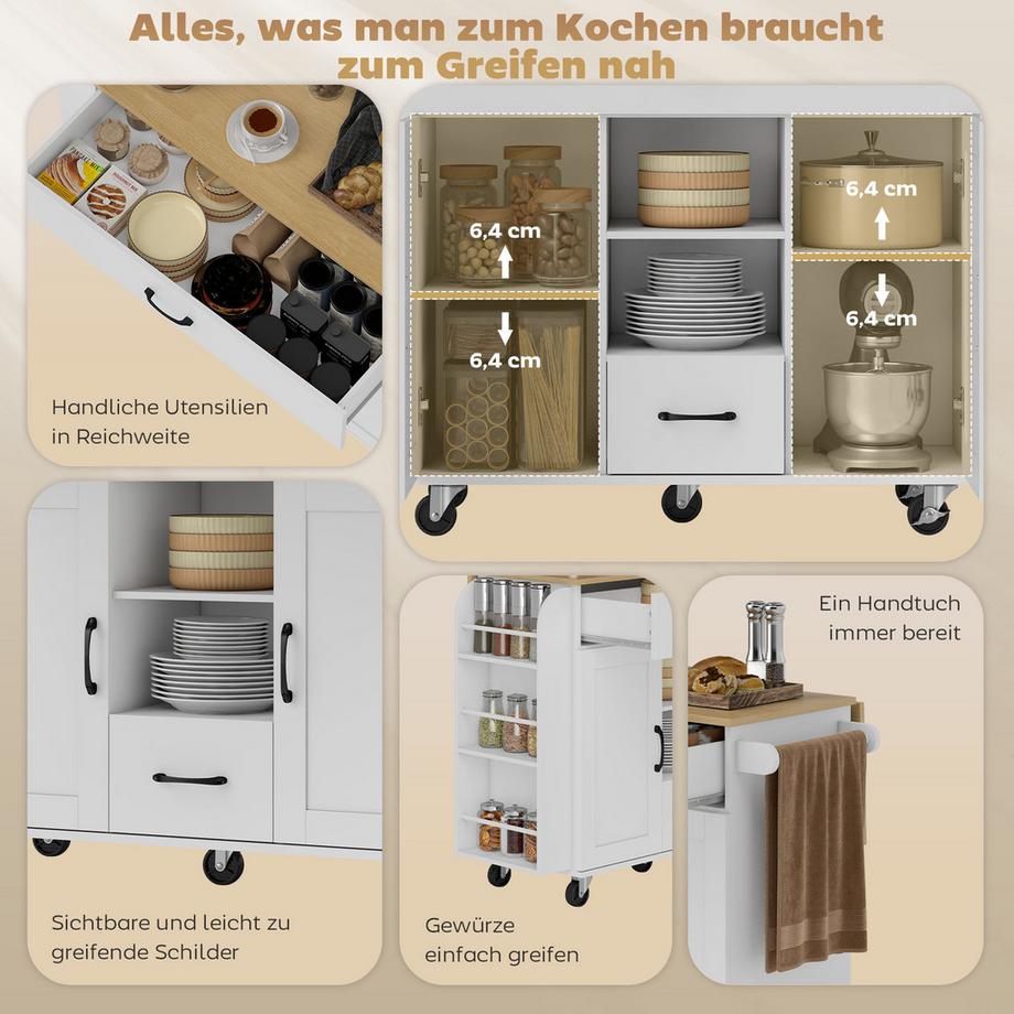 HOMCOM îlot de cuisine  