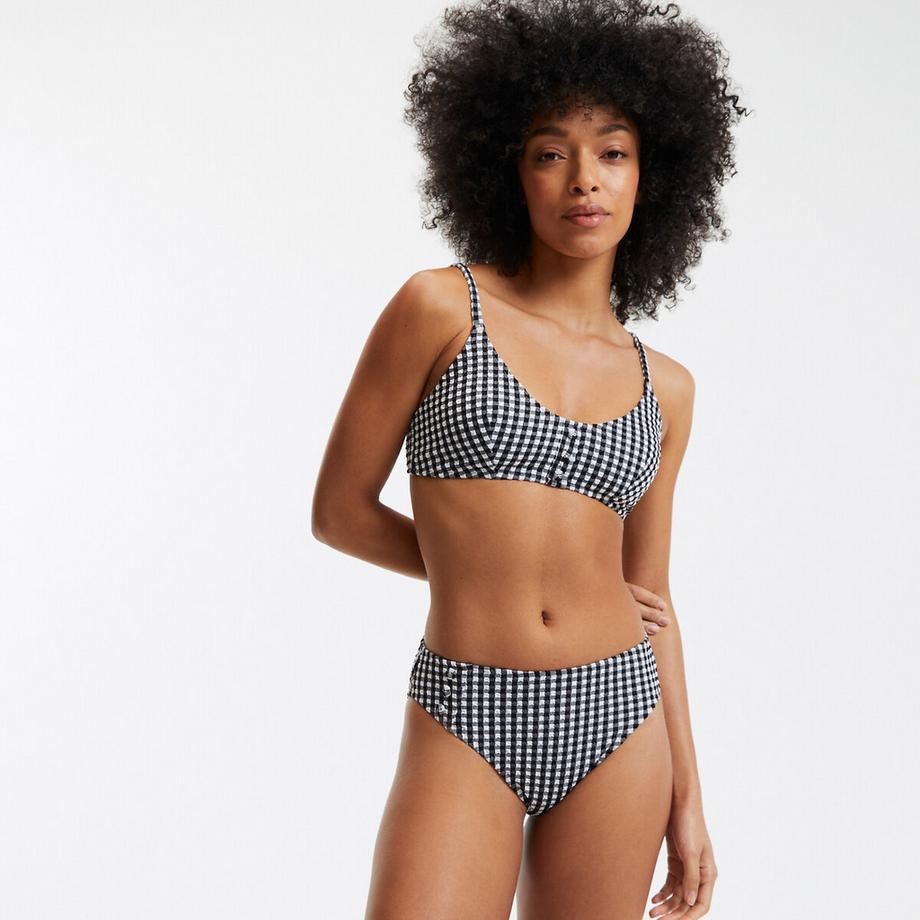 La Redoute Collections Slip bikini vita alta fantasia vichy  