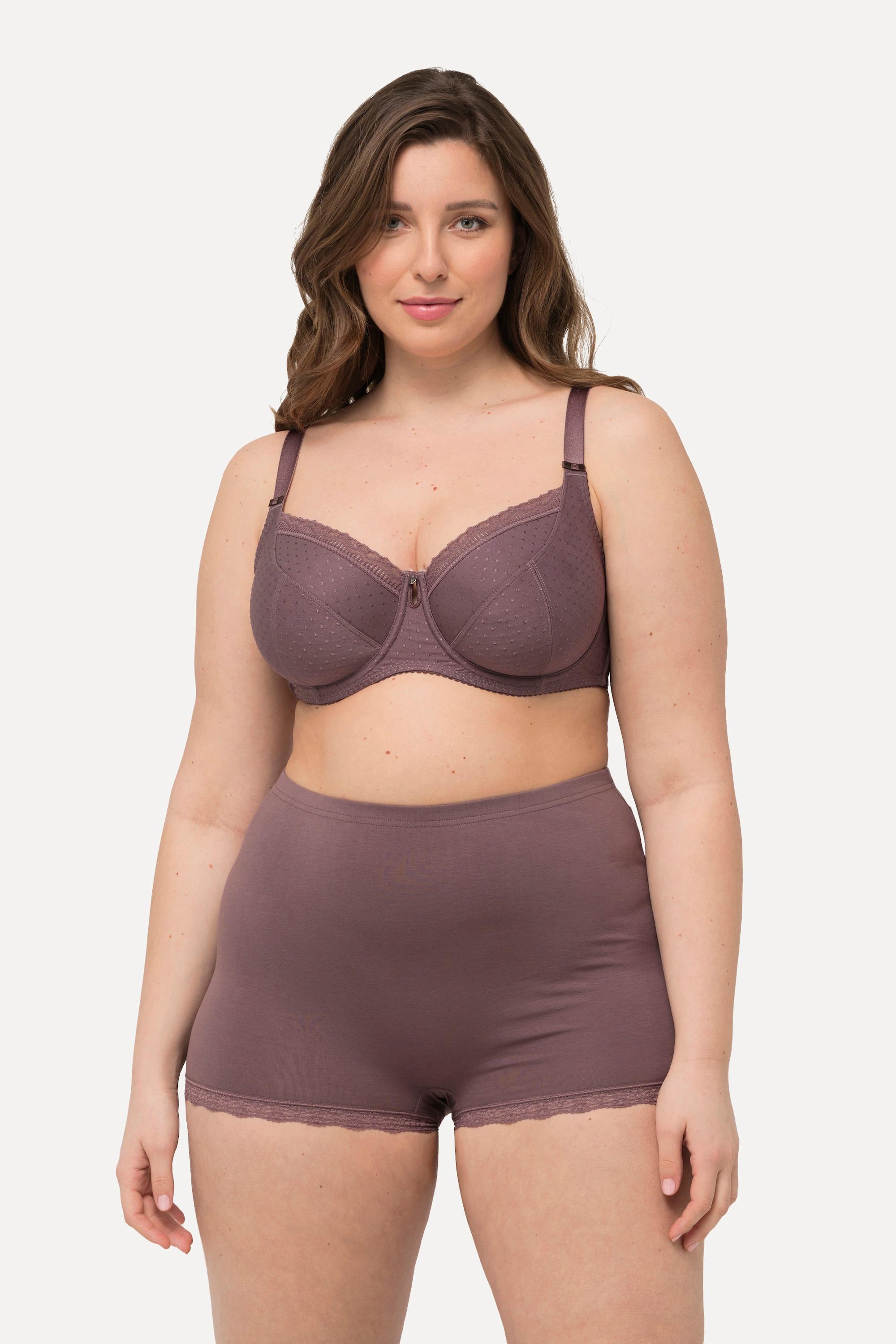 Ulla Popken Soutien-gorge à armatures Jacquard Bordure Dentelle  