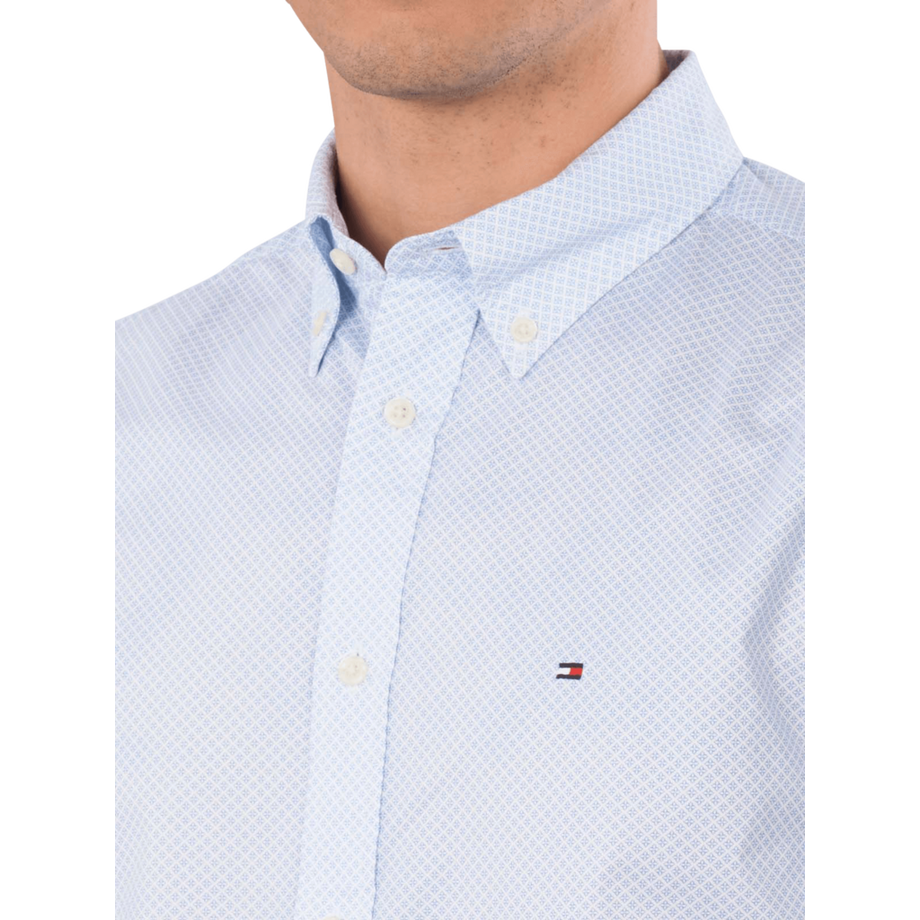 TOMMY HILFIGER  Flex Poplin Shirt Micro Print 