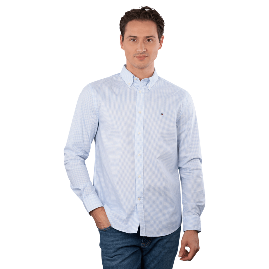 Flex Poplin Shirt Micro Print
