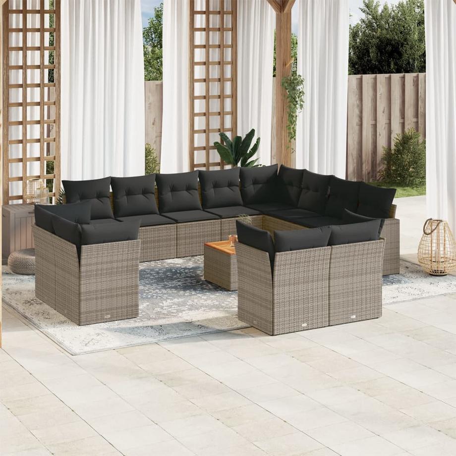 VidaXL Ensemble de canapés de jardin rotin synthétique  