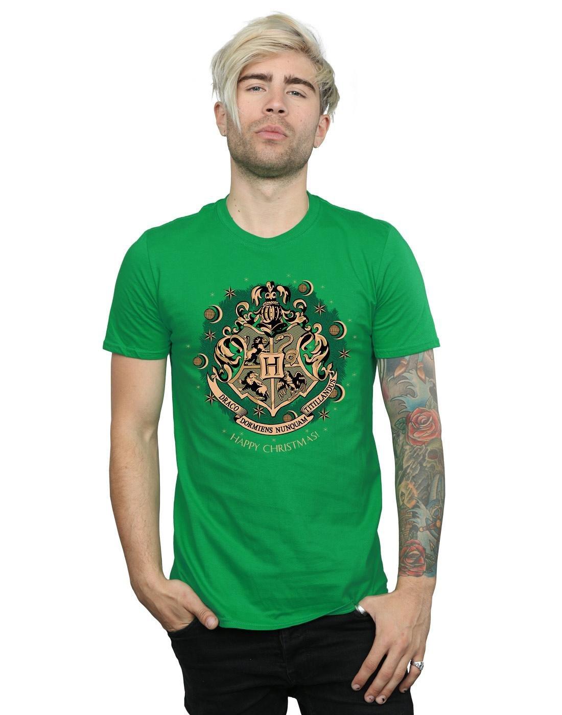 Harry Potter Hogwarts Weihnachtsdesign T-Shirt  