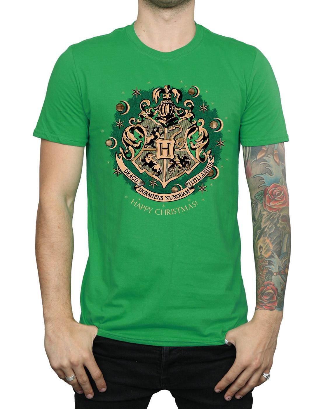 Harry Potter Hogwarts Weihnachtsdesign T-Shirt  