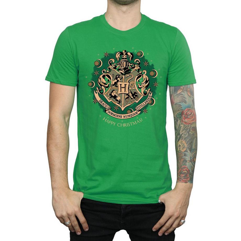 HARRY-POTTER Hogwarts Weihnachtsdesign T-Shirt  