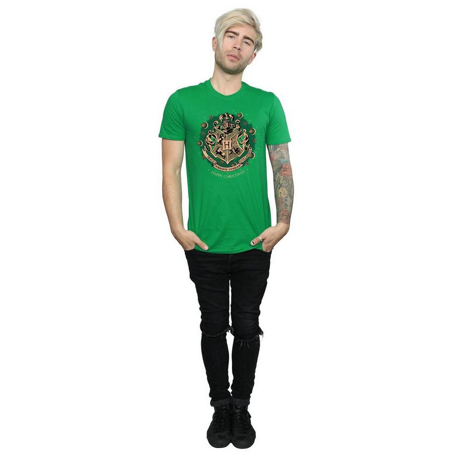 HARRY-POTTER Hogwarts Weihnachtsdesign T-Shirt  