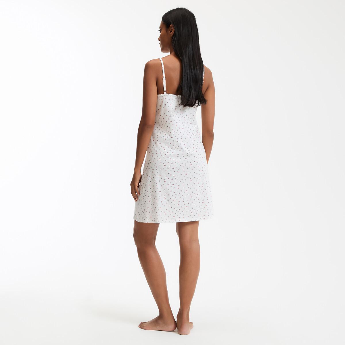 La Redoute Collections Nuisette en coton à imprimé floral et fines bretelles  