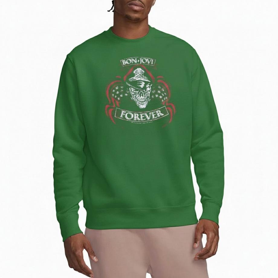 Bon Jovi Sweatshirt Graphique Crâne Forever  