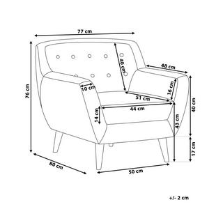 Beliani Fauteuil en Polyester Rétro MOTALA  