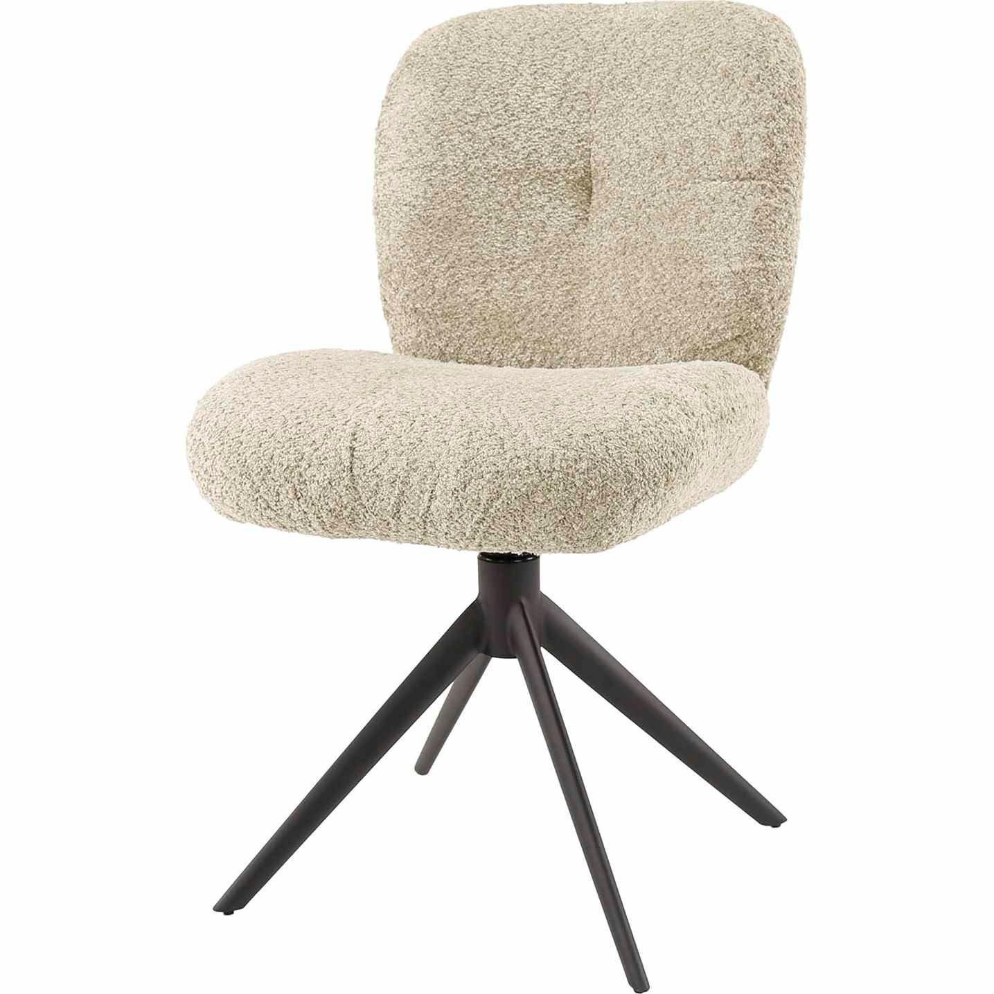 mutoni Chaise pivotante confort Bouclé sable  