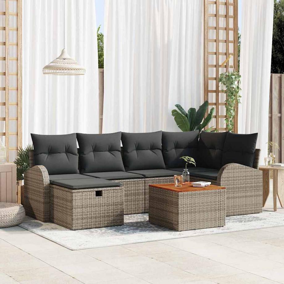 VidaXL Gartensofa-set poly-rattan  