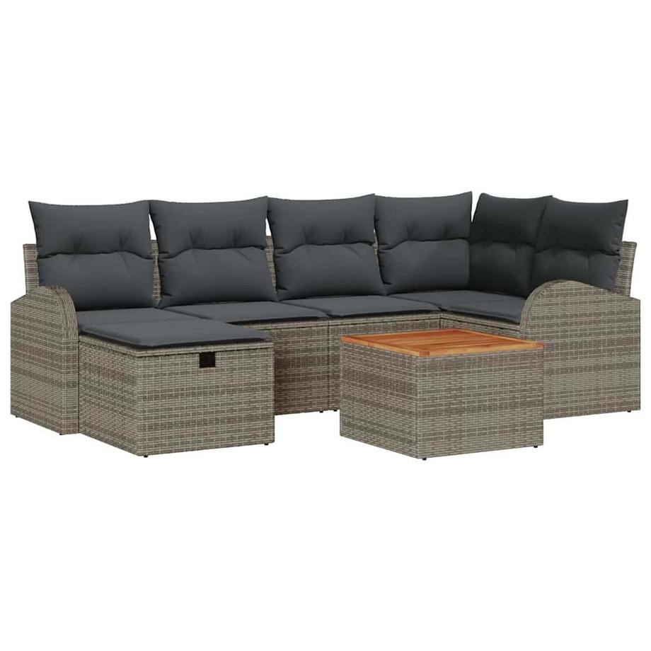 Gartensofa-set poly-rattan