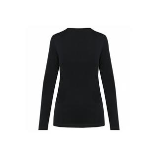 Kariban  suprima langarmshirt mit v-ausschnitt, damen 