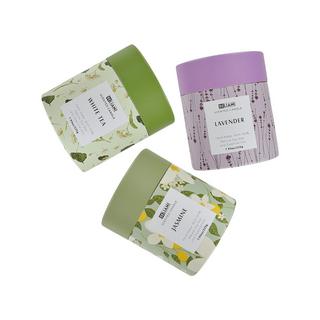 Beliani Set di 3 Candele Profumate en Cera di Soia COLORFUL BARREL  