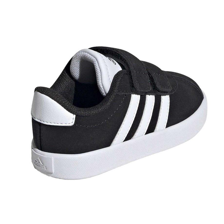 adidas Chaussures Court 3.0 en daim avec fermeture à scratch  