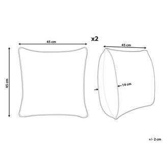 Beliani Dekokissen 2er Set aus Baumwolle Modern VALLOTA  