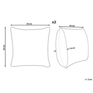Beliani Kissen 2er Set aus Baumwolle Modern VALLOTA  