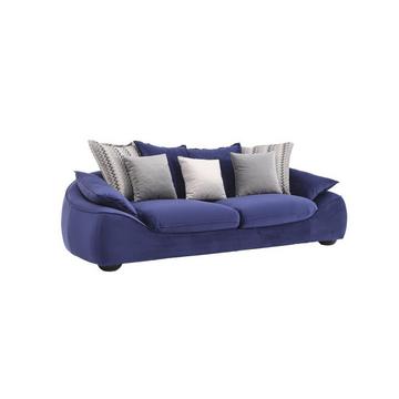 Sofa 3-Sitzer - Samt - Blau - NEBIDA von Pascal Morabito