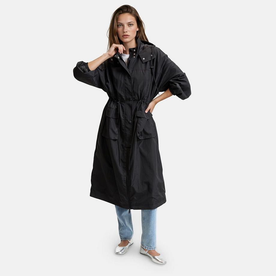 Oversize-Windjacke mit Kapuze