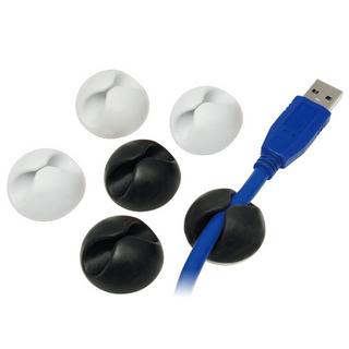 LogiLink Support de câble autocollant, paquet de 6  