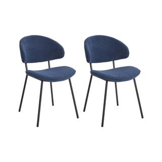 Beliani Lot de 2 chaises de salle à manger en Polyester Moderne KIANA  