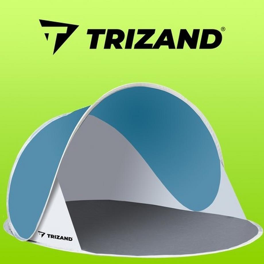 Trizand  Strandzelt 145x100x70cm - Türkis - Grau 